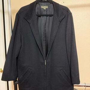 Ermenegildo Zegna Black Trench Coat cashmere